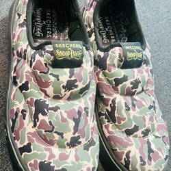 Skechers x Snoop Dogg Purple Camo Slip-On Shoes