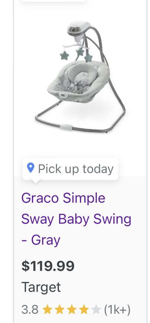 Graco Simple Sway Baby Swing