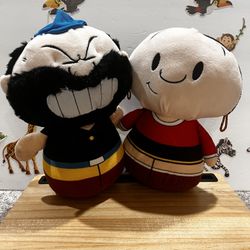 POPEYE SOFT DOLLS BRUTUS & OLIVE OYL 10 INCH   SET