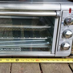 BLACK+DECKER Crisp 'N Bake Countertop Convection Toaster Oven, XL Capacity, Stainless Steel, Air Fry, 8-Slice, Fits 9" x 13" pan, 12" Pizza, 5-in-1, 6