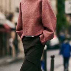 Zara Boucle Oversized Sweatshirt