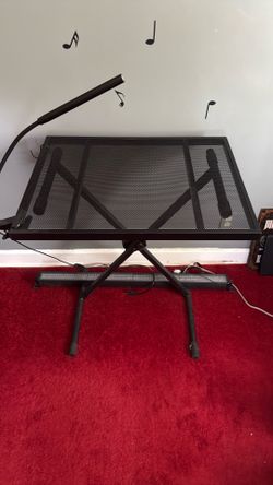Dj piano stand with dj table top