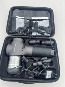 WUBEFINE Massage Gun w/ Attachments & Carrying Case – $30