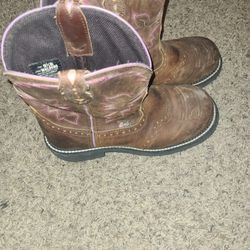 Women's Justin Steel Toe Work Boots