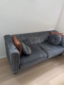 Blue Velvet Couch