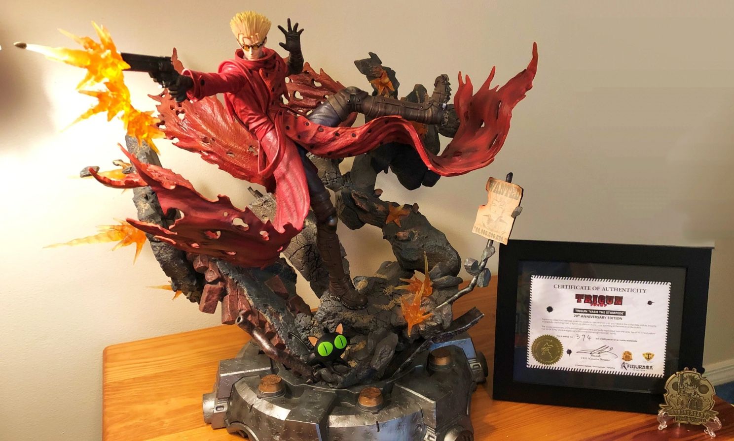 Figurama Trigun Vash the Stampede 20th Anniversary 1/4 Figurine Elite Statue