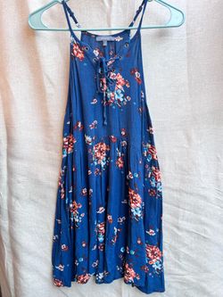 Becool Blue Floral Midi Dress