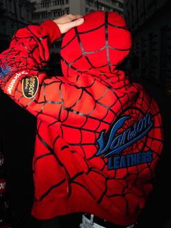 SUPREME VANSON LEATHERS SPIDERMAN SWEATSHIRT