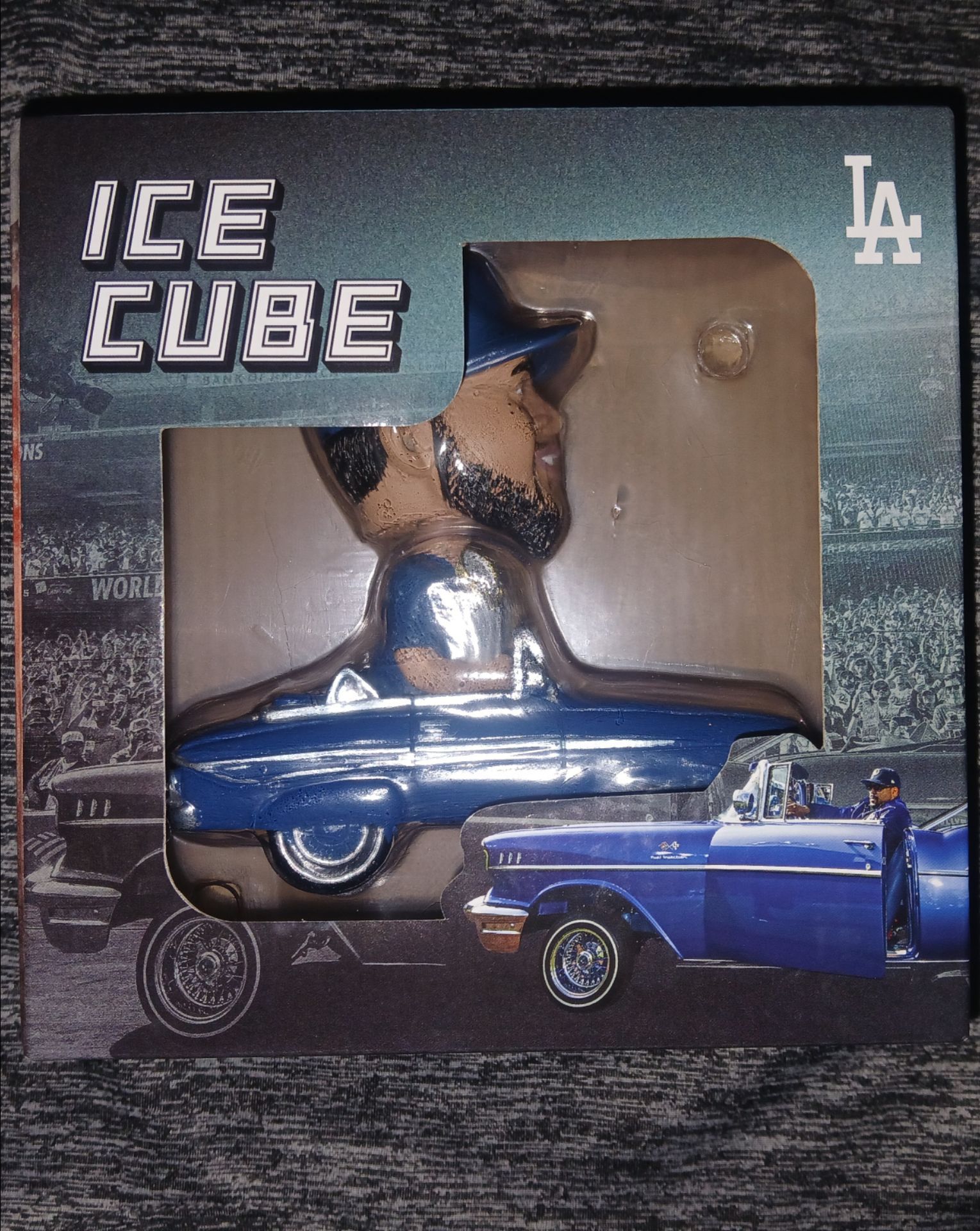 LA Dodgers Ice Cube Lowrider Bobblehead - Brand New In Box (SGA)