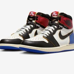 Union Jordan Black And Varsity Red Size 10