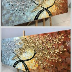Modern Hand Painted 3D Flower Art abstract