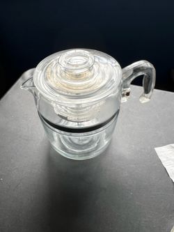 Vintage 1960s Pyrex Flameware 9 Cup Glass Percolator Coffee Pot Maker