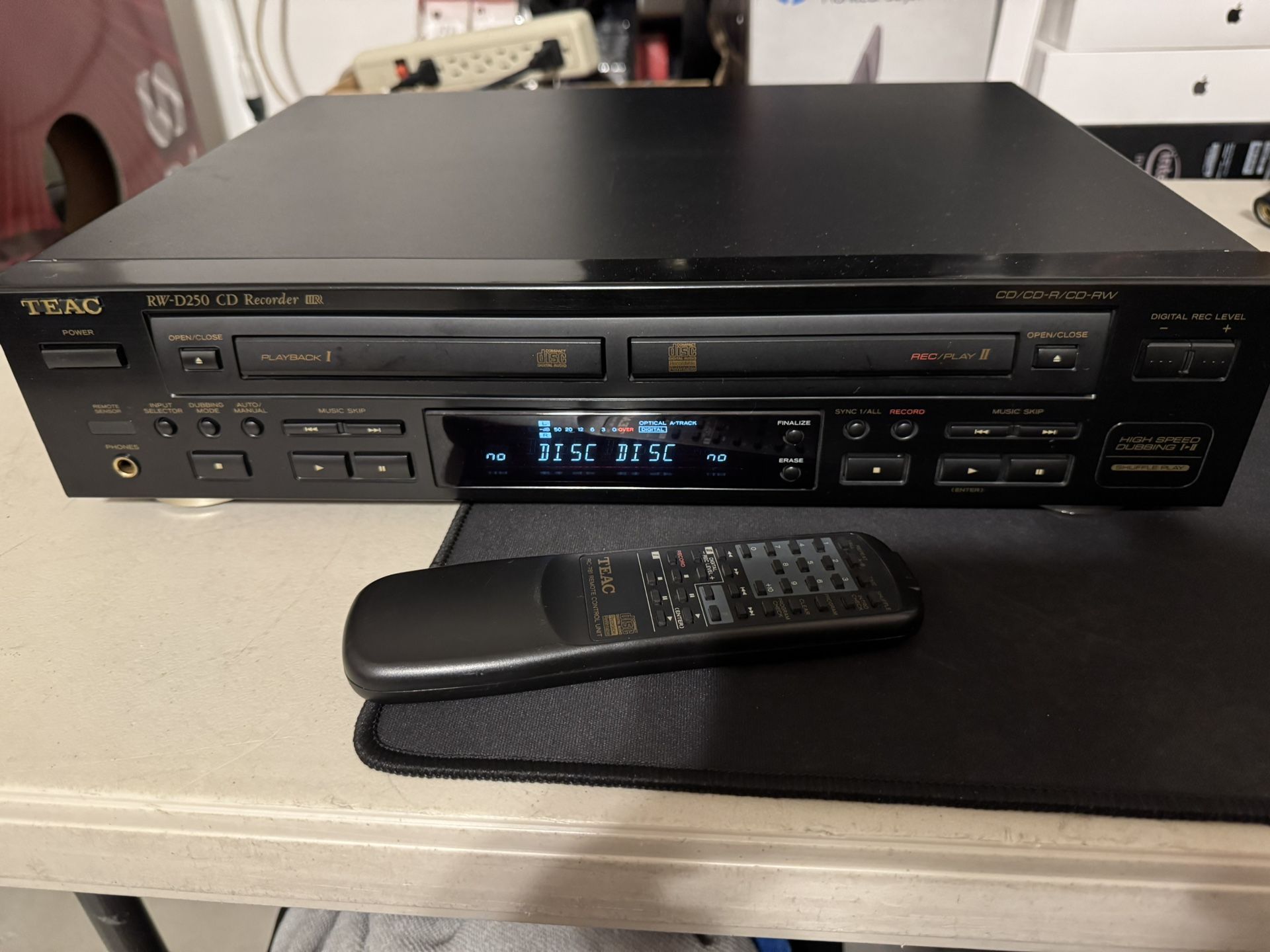 TEAC RW-D250 Double Deck CD Player/Recorder