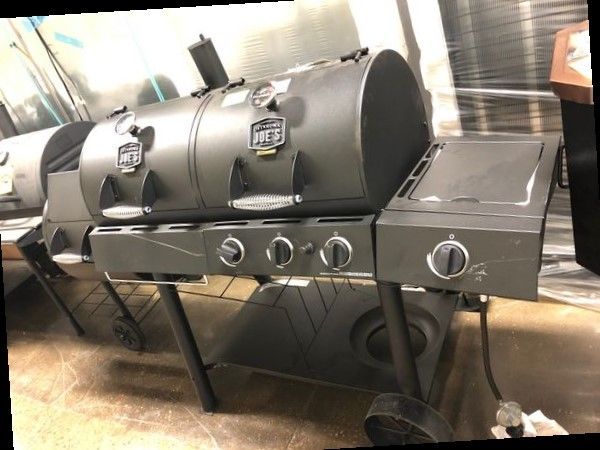 OKLAHOMA JOES® LONGHORN COMBO CHARCOAL/GAS SMOKER & GRILL