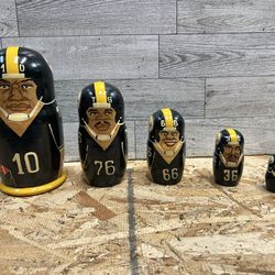 Pittsburgh Steelers nesting dolls hand made football collectible