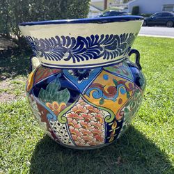 Large Talavera/Mexican Flower Pot