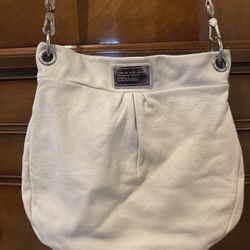  Marc Jacobs Classic Q Hillier Bag- White Leather, Silver Hardware
