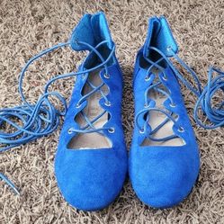 Lace Up Flats - Size 7.5