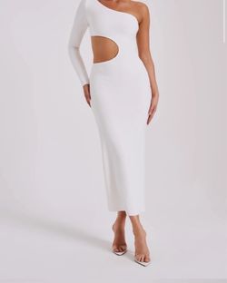 One-Shoulder Cutout Midi Dress