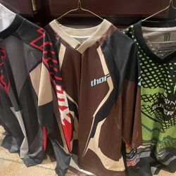 4 Motocross Jerseys Size Large