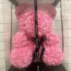 Giant Pink Rose Bear