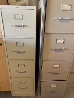 Metal file cabinets