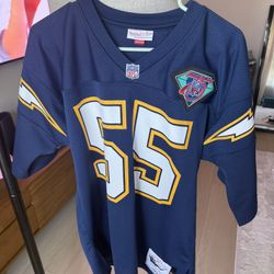 Junior Seau Chargers Jersey Authentic Medium Mitchell And Ness 75 Year anniversary 