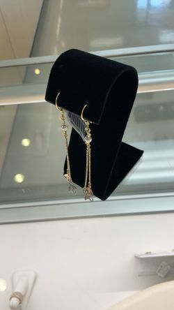 Earrings Tri-Color 10k, 3.1grms