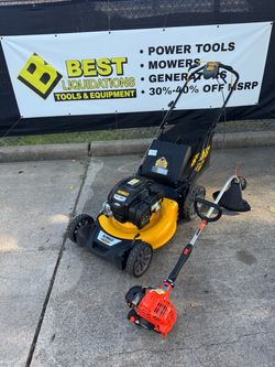 Dewalt 163cc lawnmower w/echo gt225 string trimmer