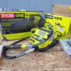 Ryobi ONE+ 18V Cordless Rotary Tool Station and Ryobi ONE+ 18V Cordless 1/2 in. Drill/Driver Kit with (1) 1.5 Ah Battery and Charger