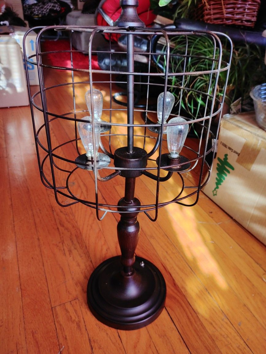 Two Antique Lamps Battery Operated