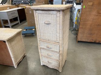 PIER 1 IMPORTS Jamaica Collection Petite Tan Wicker 3 Drawer Wardrobe