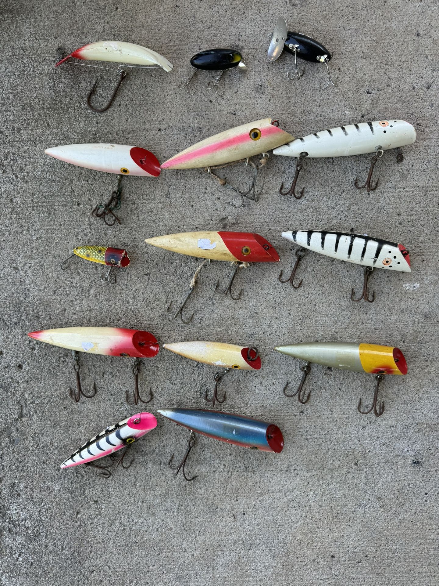 Vintage Wooden Fishing Lures- Hanson-Lucky Louie-Heddon