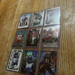 Current NFL Football Rookie Card Lot: Includes Inserts
