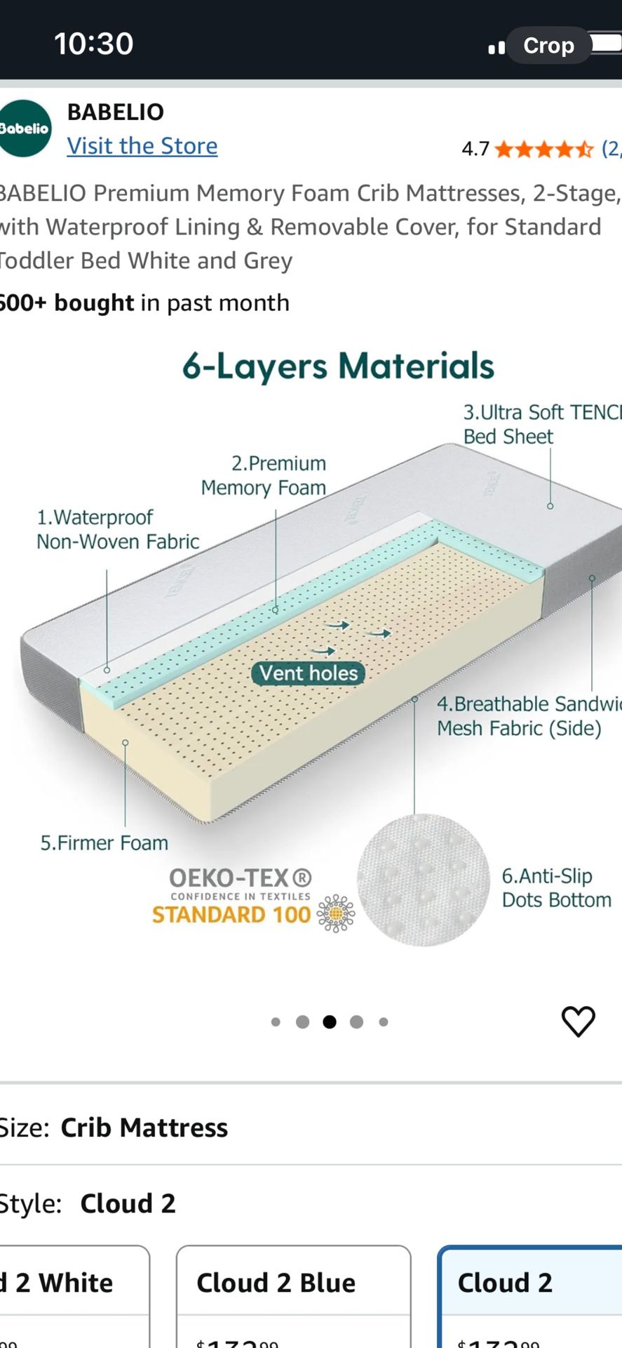 New In Box Premium Foam Crib Mattress
