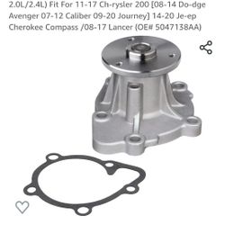 Water Pump Jeep Patriot