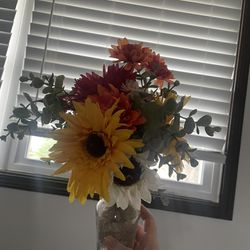 Sunflower arrangement In Glass Vase