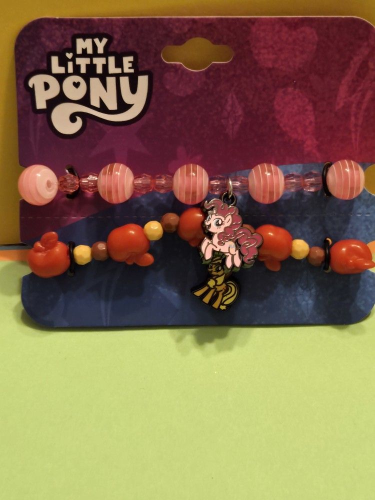 My Little Pony Applejack & Pinkie Pie Bracelet Set of 2 Adjustable