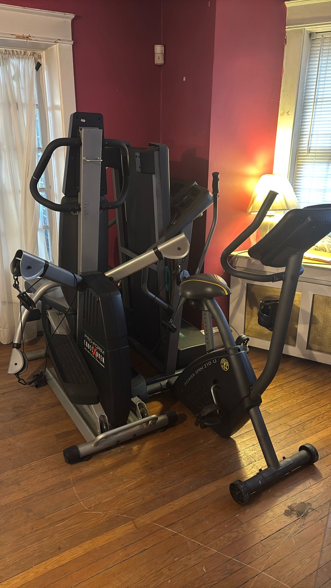 Elliptical, Treadmill, Exercise Bike