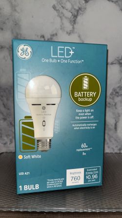 Brand NEW! 💡   GE - LED+ Bulb - Battery BackUp - 60w(((PENDING PICK UP TODAY)))