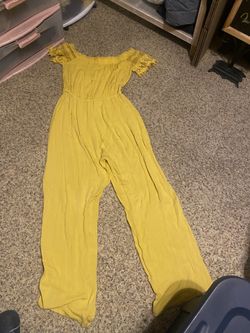 Yellow Off The Shoulder Jumpsuit Size L