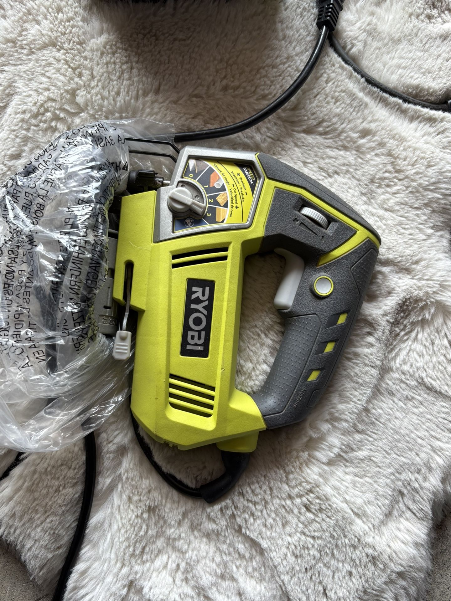 Ryobi 4.8 Amp Corded Variable Speed Orbital Jig Saw, model JS481LG.