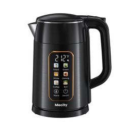 Mecity Electric Kettle 1.7L Touch Screen Temperature Control Water Boiler, No Plastic Contact with Water. 6 Preset Temperature Programs, 2 Hours Keep 