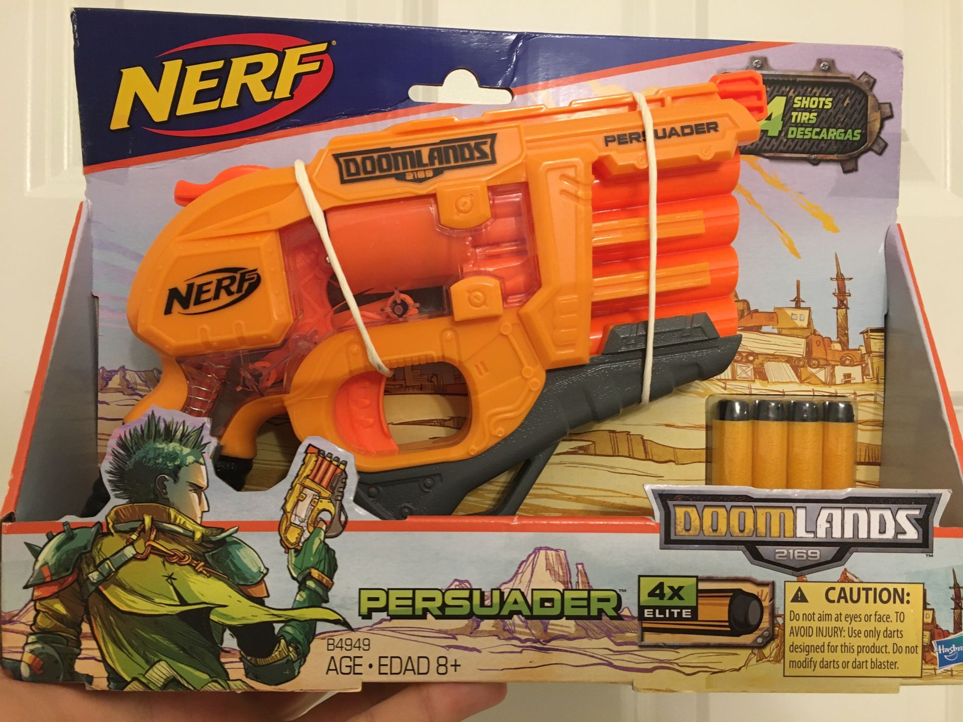 Nerf Persuader Model 2169 DoomLands 4 Shot Toy Gun- Brand New Factory Sealed!