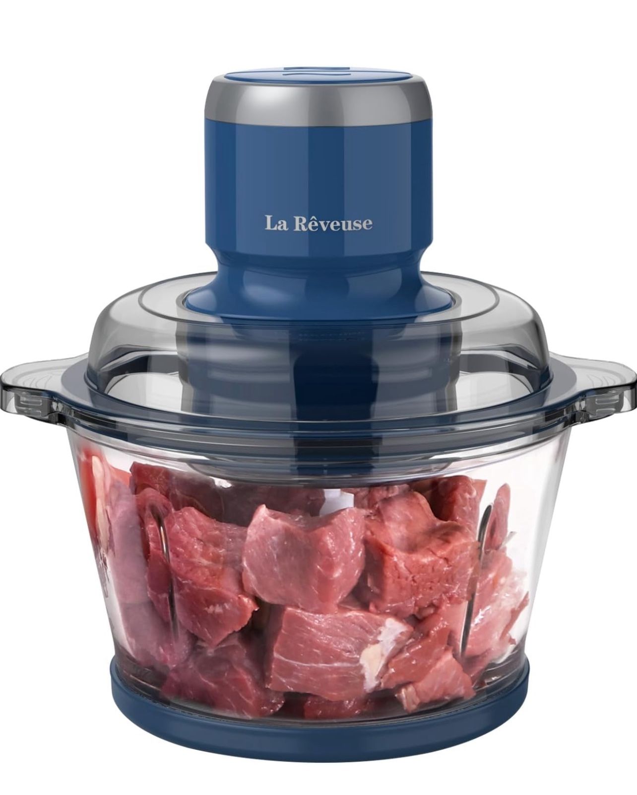 La Reveuse Food Processor,Electric Food Chopper with 7-Cup (1.7L) Glass Bow