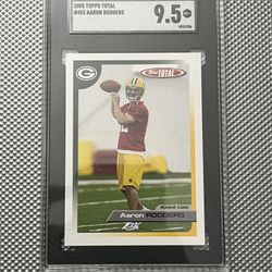 Aaron Rodger’s Rookie Topps Total 2005 SGC 9.5 Packers/Jets