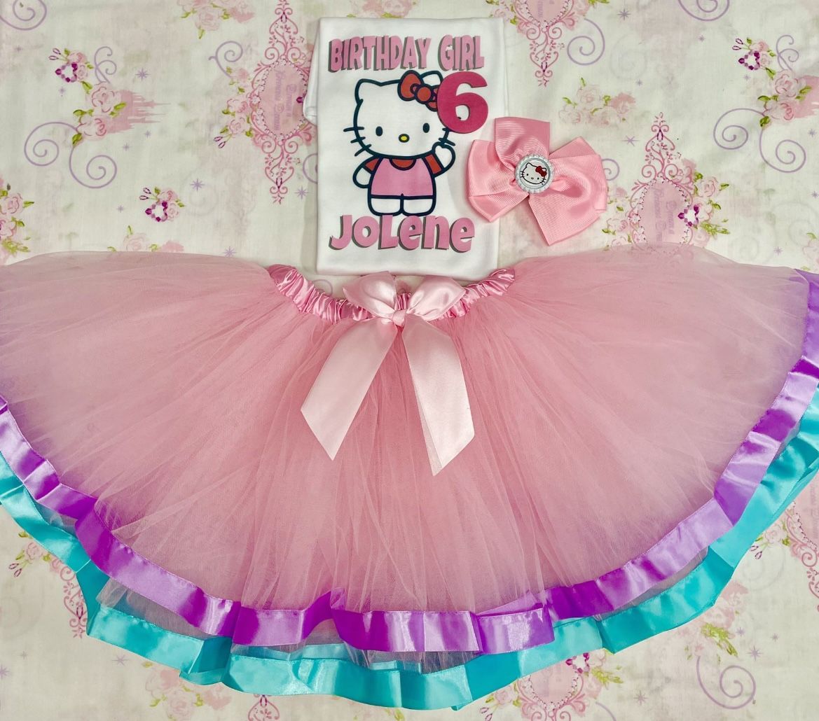 Hello Kitty 6th Birthday Tutu Dress Personalized