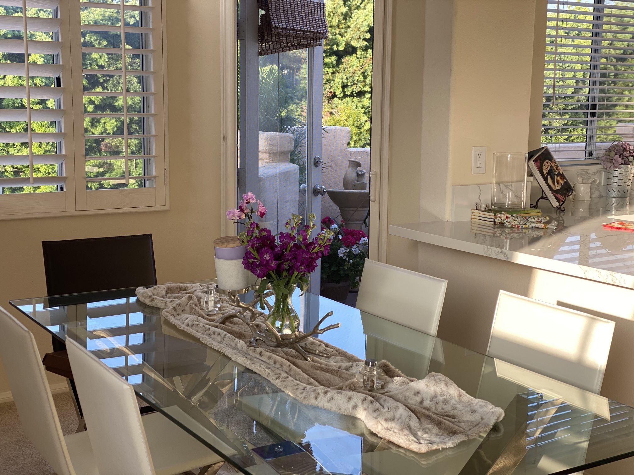 Z Gallerie Axis Glass Dining Table Set With Chairs 6 Person Rectangle