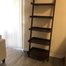 5-tier/ Ladder  Shelf/ Solid Wood Ladder/ Brown/ Shelve Bookshelf 