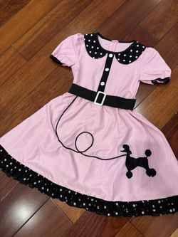 Girls Poodle Skirt Dress - Size 6/7